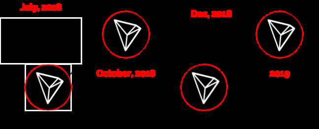Development timeline from July 2018 to 2019